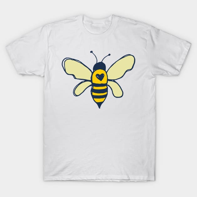 Bees and Flowers T-Shirt by Jacqueline Hurd